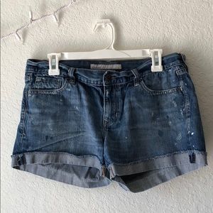 Old Navy - Jean shorts with paint splatter